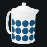 Mini punto de polka tetera<br><div class="desc">Mini puntos de polka de moda. Este diseño presenta pequeños puntos de polka circular en azul y blanco. Se puede añadir texto a este diseño para darle un toque personal.</div>