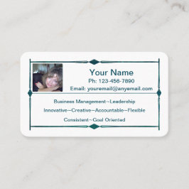 Mini Reanudar tarjeta de visita Verde oscuro