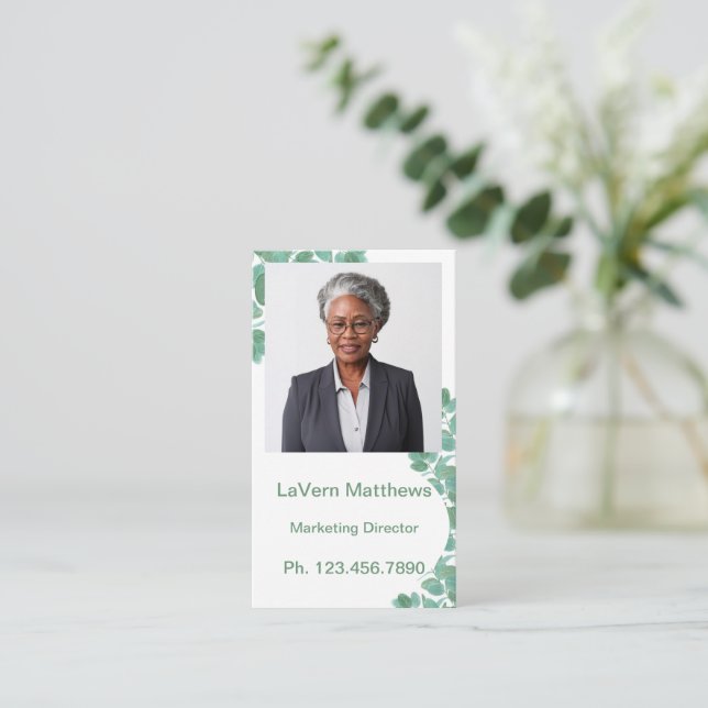 Mini Reanudar tarjeta | Tarjeta de red Verde (Anverso de pie)