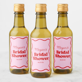 Mini regalo de ducha nupcial con borde ondulado ro