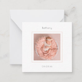 MINI Simple Photo Baby Girl Anuncio de nacimiento