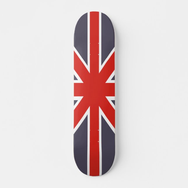 Mini skateboard con bandera británica (Anverso )