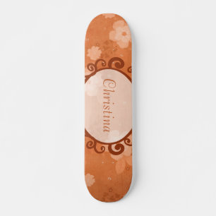 Mini Skateboard Fall Flowers