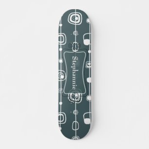 Mini Skateboard Retro Blue Squares de los años 70