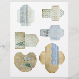 Mini sobres Hoja de Embellecedor de cartón