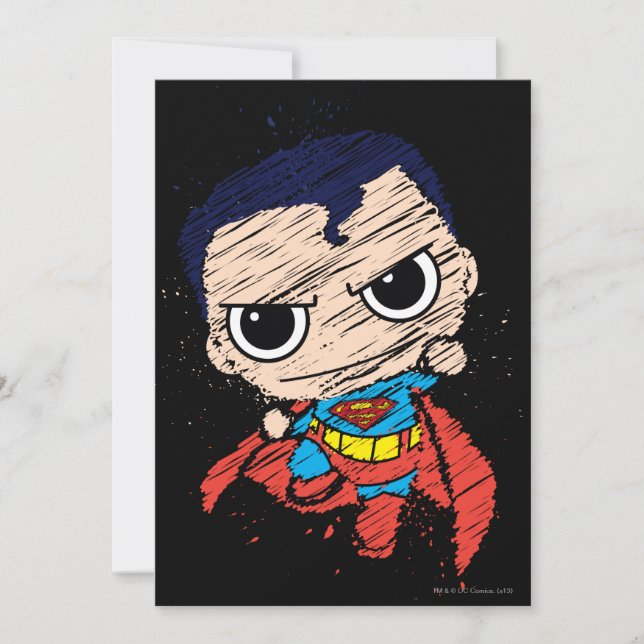 Mini Superman Sketch - Volando (Anverso)