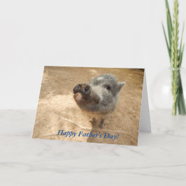 Mini tarjeta de cerdo feliz día del padre personal