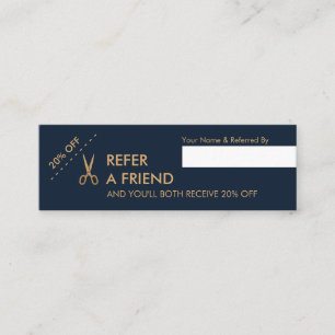 Mini tarjeta de la remisión del estilista mínimo