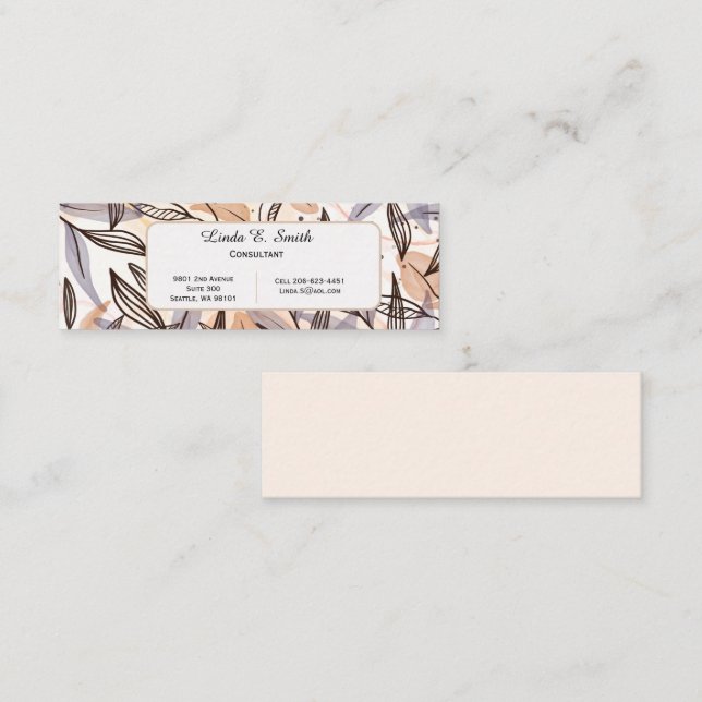 Mini tarjeta de llamadas (Anverso / Reverso)