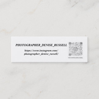 Mini tarjeta de negocios de 3" x 1"