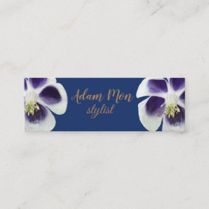 Mini tarjeta de negocios de flores moradas