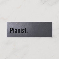 Mini tarjeta de negocios de Pianista Negro de carb