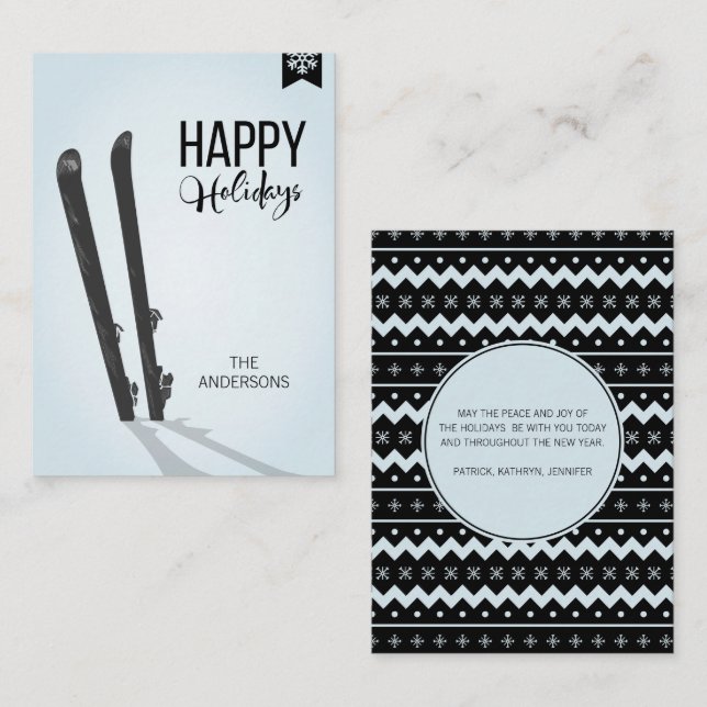 Mini tarjeta de notas de invierno de vacaciones fe (Anverso / Reverso)