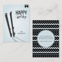 Mini tarjeta de notas de invierno de vacaciones fe