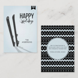 Mini tarjeta de notas de invierno de vacaciones fe