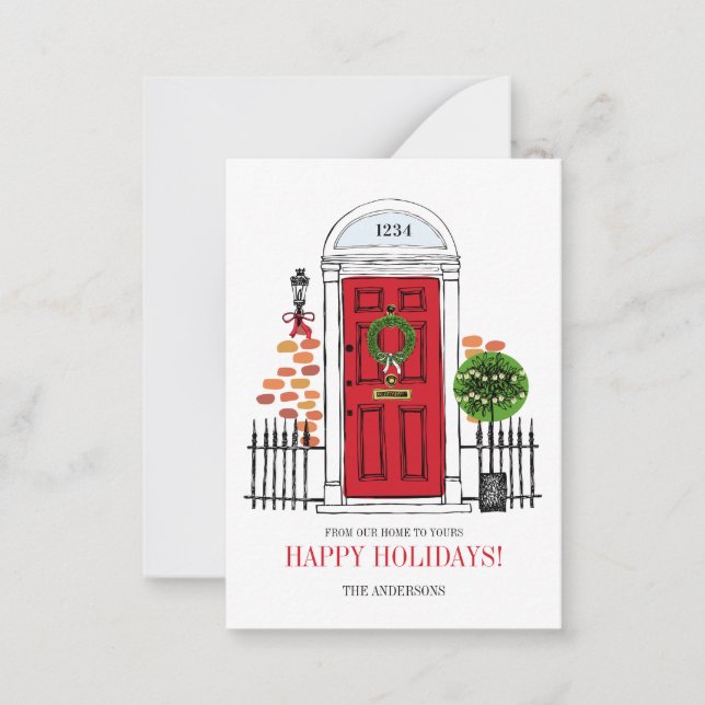 Mini tarjeta de notas de la puerta de los Navidade (Anverso)