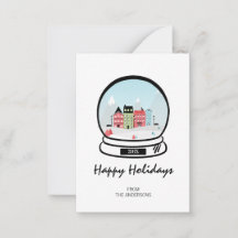 Mini tarjeta de notas de vacaciones de invierno de