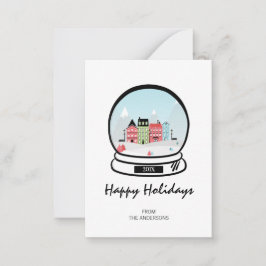 Mini tarjeta de notas de vacaciones de invierno de