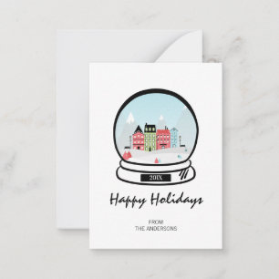 Mini tarjeta de notas de vacaciones de invierno de