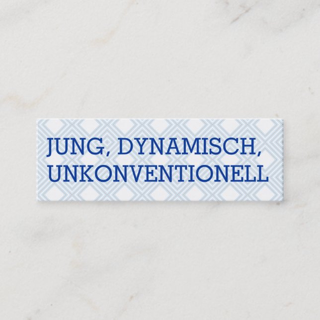 Mini tarjeta de presentación (Anverso)