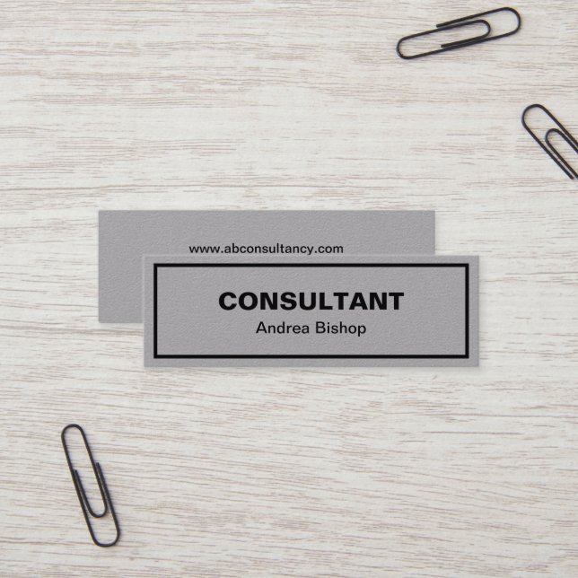 Mini tarjeta de presentación clásica de marco limp (Anverso/Reverso In Situ)