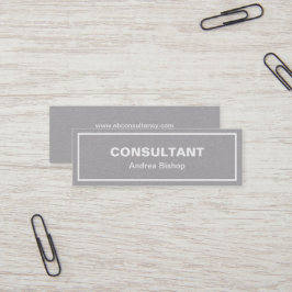 Mini tarjeta de presentación clásica de marco limp