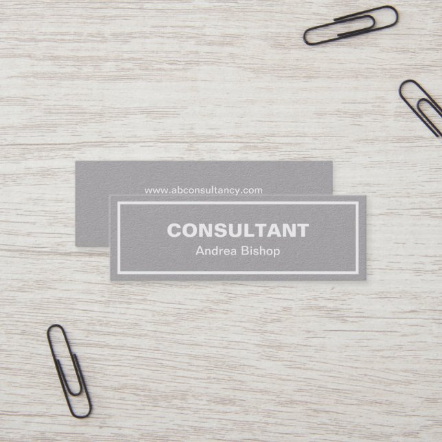 Mini tarjeta de presentación clásica de marco limp (Anverso/Reverso In Situ)