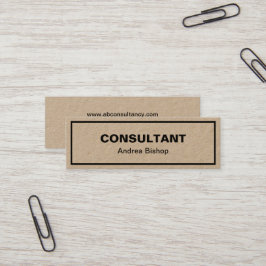 Mini tarjeta de presentación clásica de marco limp