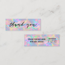 mini tarjeta de presentación de fondo opal pastel
