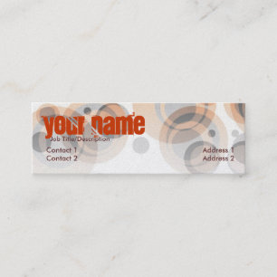 Mini tarjeta de presentación de rondas retro