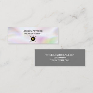 Mini tarjeta de presentación holográfica elegante