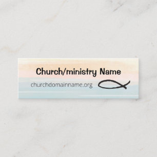 Mini tarjeta de visita amistosa para la iglesia o