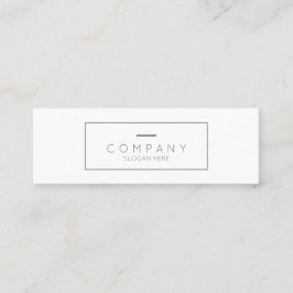 Mini tarjeta de visita blanca contemporánea