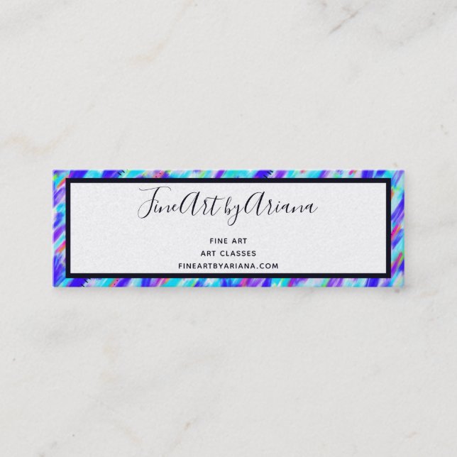 Mini tarjeta de visita Chaos de color (Anverso)