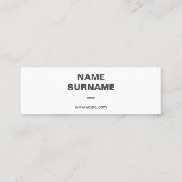 Mini tarjeta de visita de la tipografía mínima