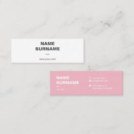 Mini tarjeta de visita de la tipografía mínima