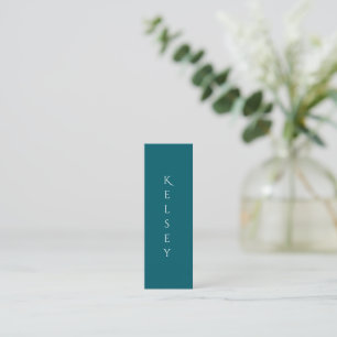 Mini tarjeta de visita de Personalizable Verde azu