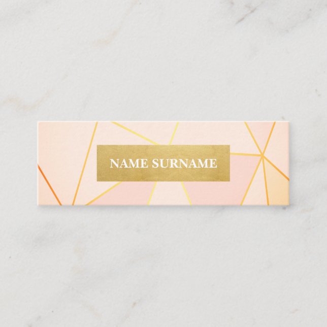 Mini tarjeta de visita del modelo del oro (Anverso)