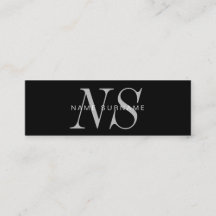 Mini tarjeta de visita del monograma único