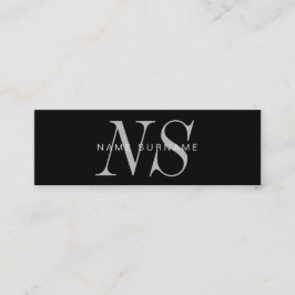 Mini tarjeta de visita del monograma único