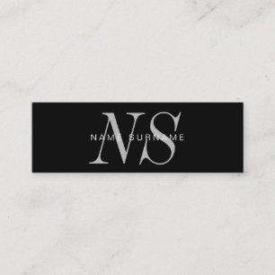 Mini tarjeta de visita del monograma único