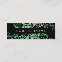 Mini tarjeta de visita del negro botánico de la