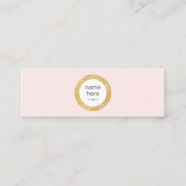 Mini tarjeta de visita del oro del purpurina