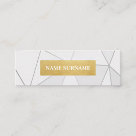 Mini tarjeta de visita del oro gris geométrico del