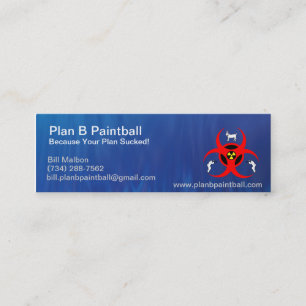 Mini tarjeta de visita del plan B