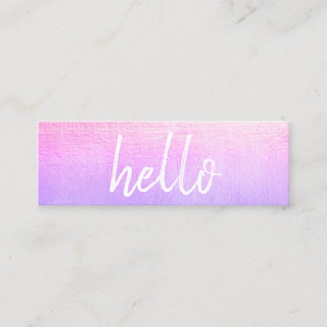 Mini tarjeta de visita del planificador elegante (Anverso)