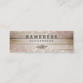 Mini tarjeta de visita del purpurina de madera