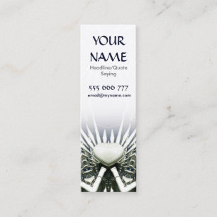 Mini tarjeta de visita del Scifi blanco del