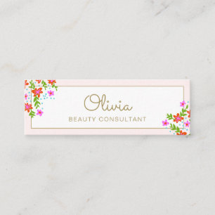 Mini tarjeta de visita floral
