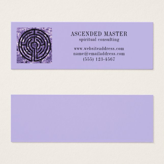 Mini tarjeta de visita LABYRINTH VI - Amethyst (Anverso y reverso)